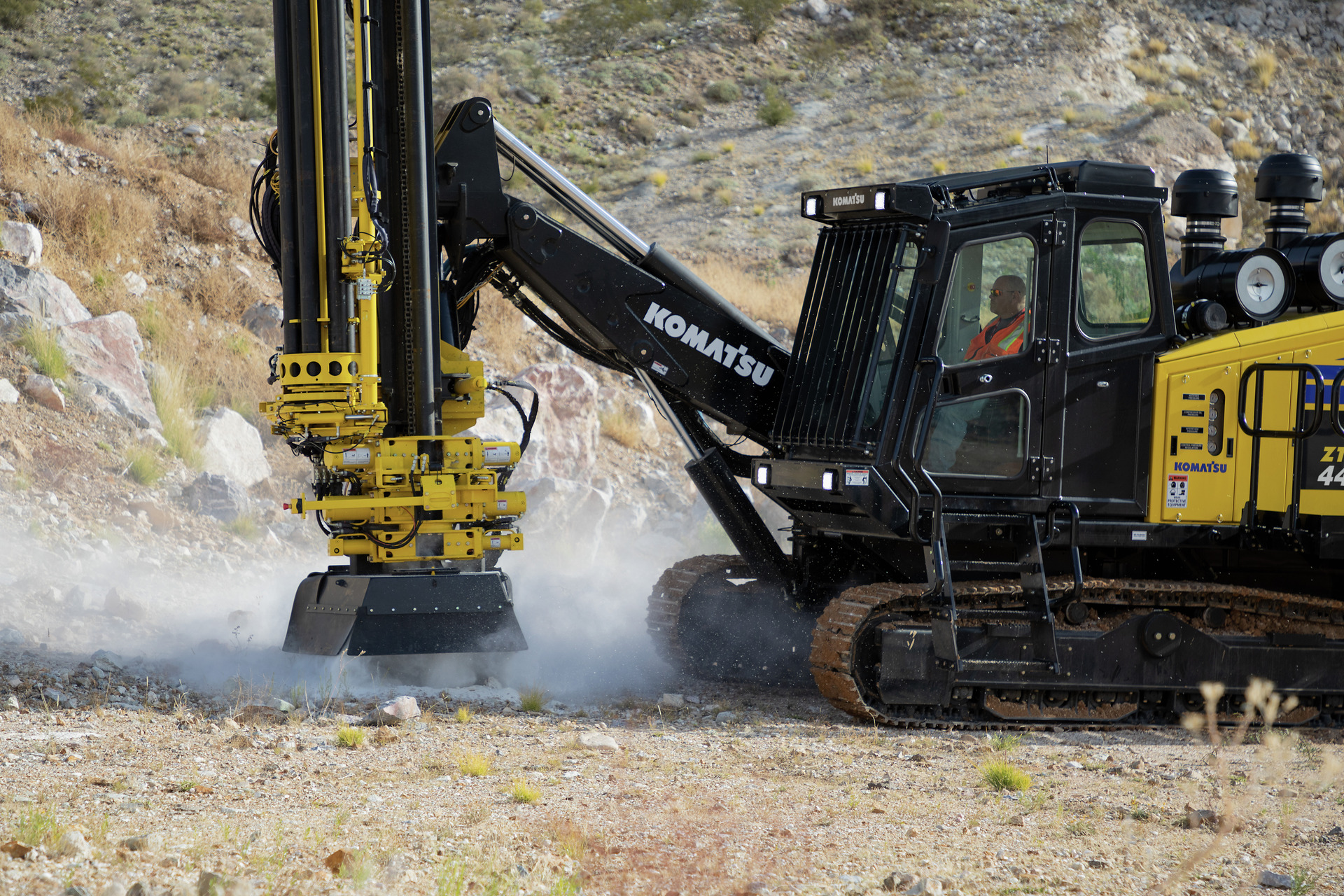Komatsu ZT44 blasthole drill in Arizona quarry